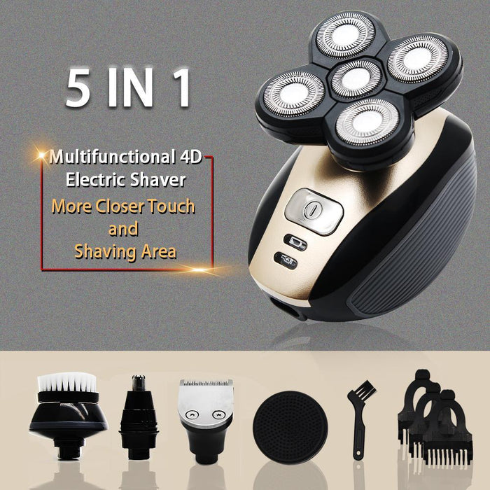 5 In 1 Men Rechargeable Electric Shaver Razor 5 Floating Head Beards - Lacatang Market