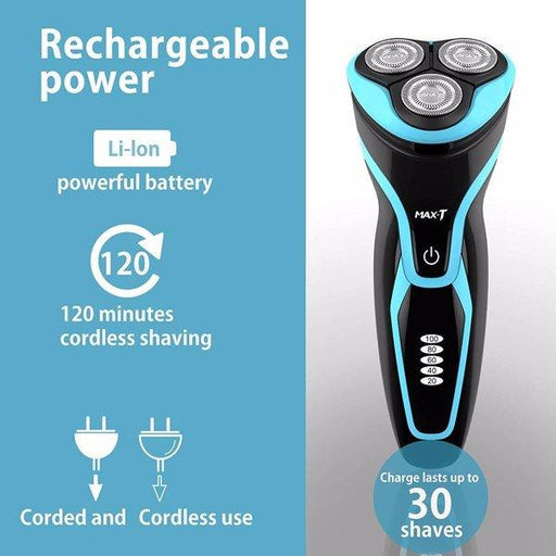 Electric Shaver Razor Wet Dry Rotary Shaver with Pop Up Trimmer - Lacatang Market
