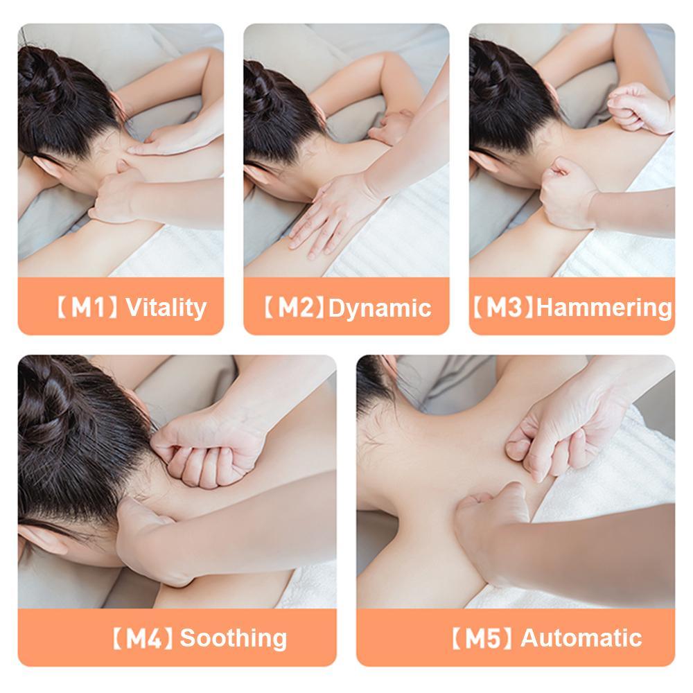 PGG Folding Portable Neck Massager 5 Modes Massage Pulse Infrared