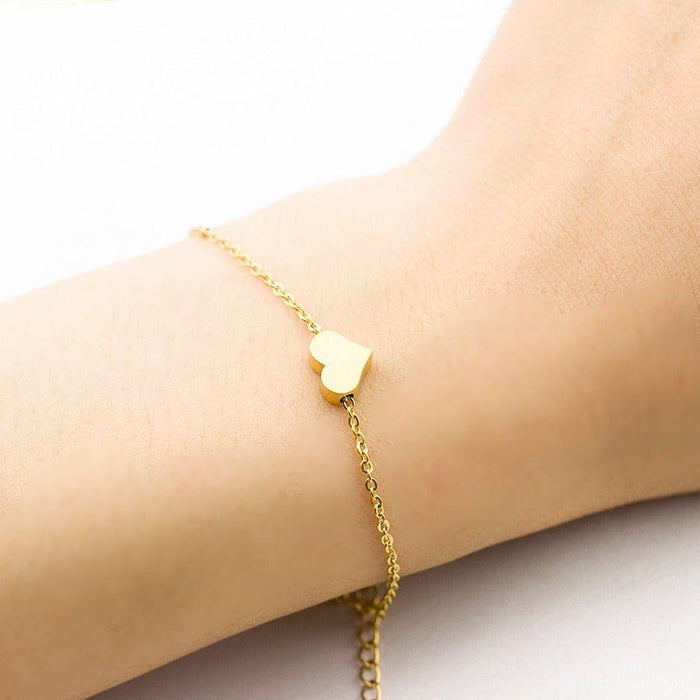 Tiny Heart Bracelet For Women Stainless Steel - Lacatang Market