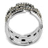 TK2987 - High polished (no plating) Stainless Steel Ring with Top