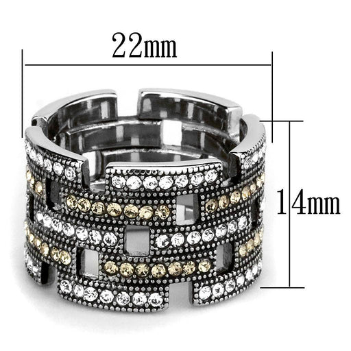 TK2987 - High polished (no plating) Stainless Steel Ring with Top - Lacatang Market