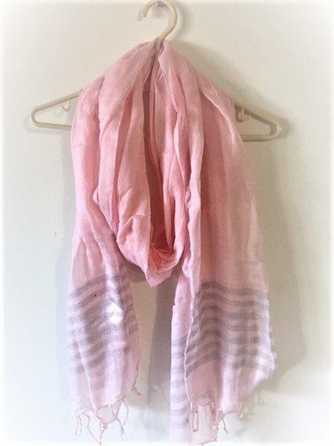 Women's Handloom Scarf- Pink Color From RSV Global Inc